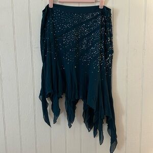 Vintage Teal Sequin Bebe Skirt